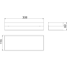 Полка для душа прямая LEMARK SHELF LINE 300 мм черный 9772050