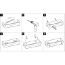 Полка для душа прямая LEMARK SHELF LINE 300 мм графит 9776051