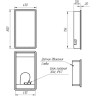 Шкаф зеркальный LEMARK ELEMENT 45х80 см 1 дверный, петли справа, с подсветкой, с розеткой, белый глянец LM45ZS-E